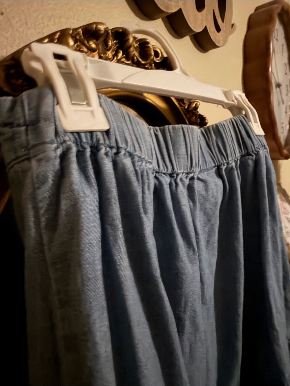 St. John's Bay Light Blue Tiered High-Low Maxi Skirt - Picture 3 of 6